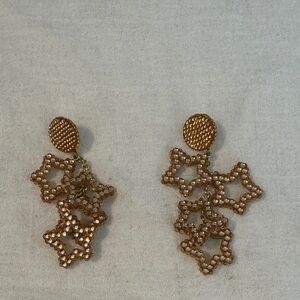 J. Crew Gold Star Earrings